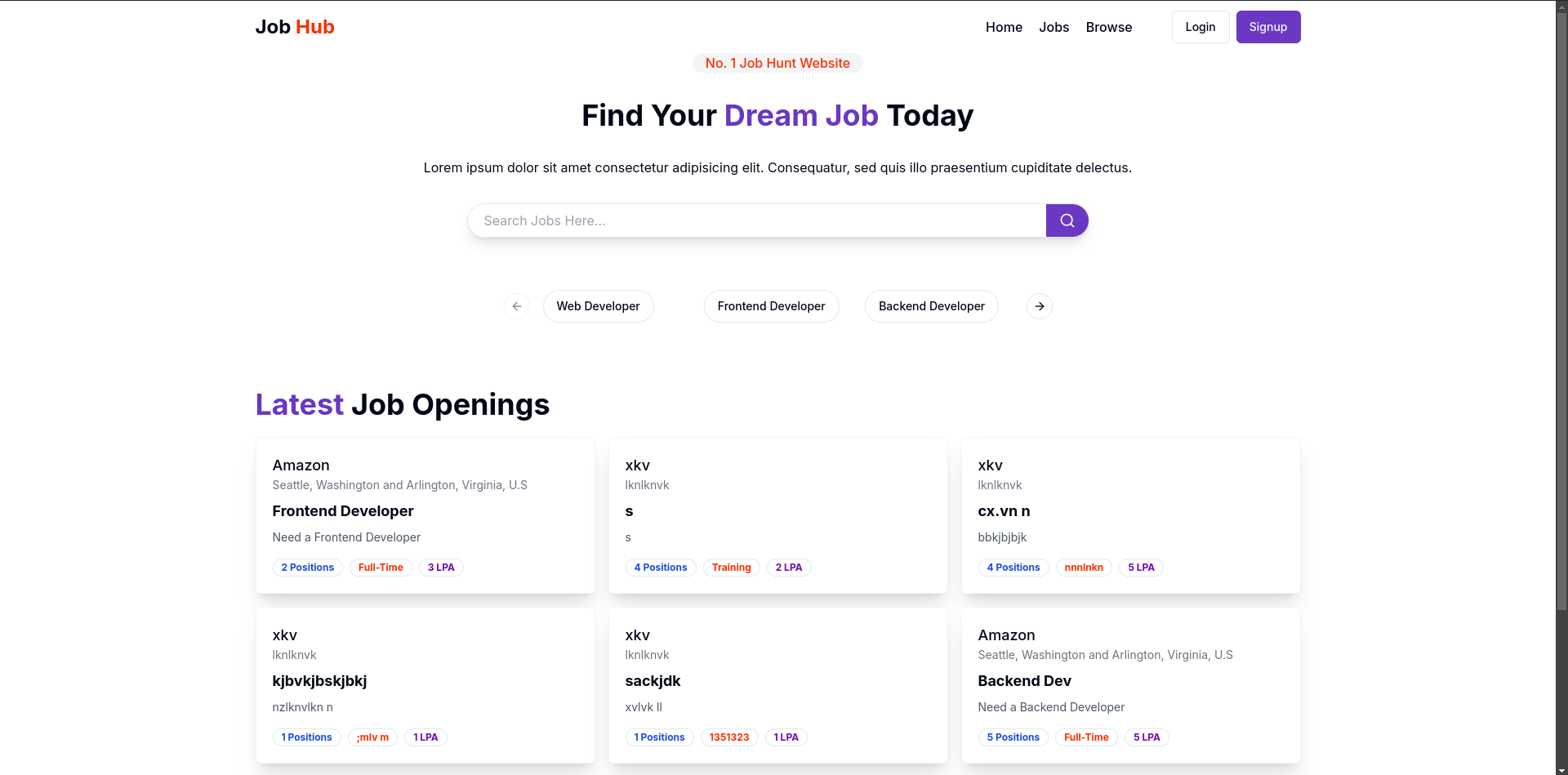 jobhub website
