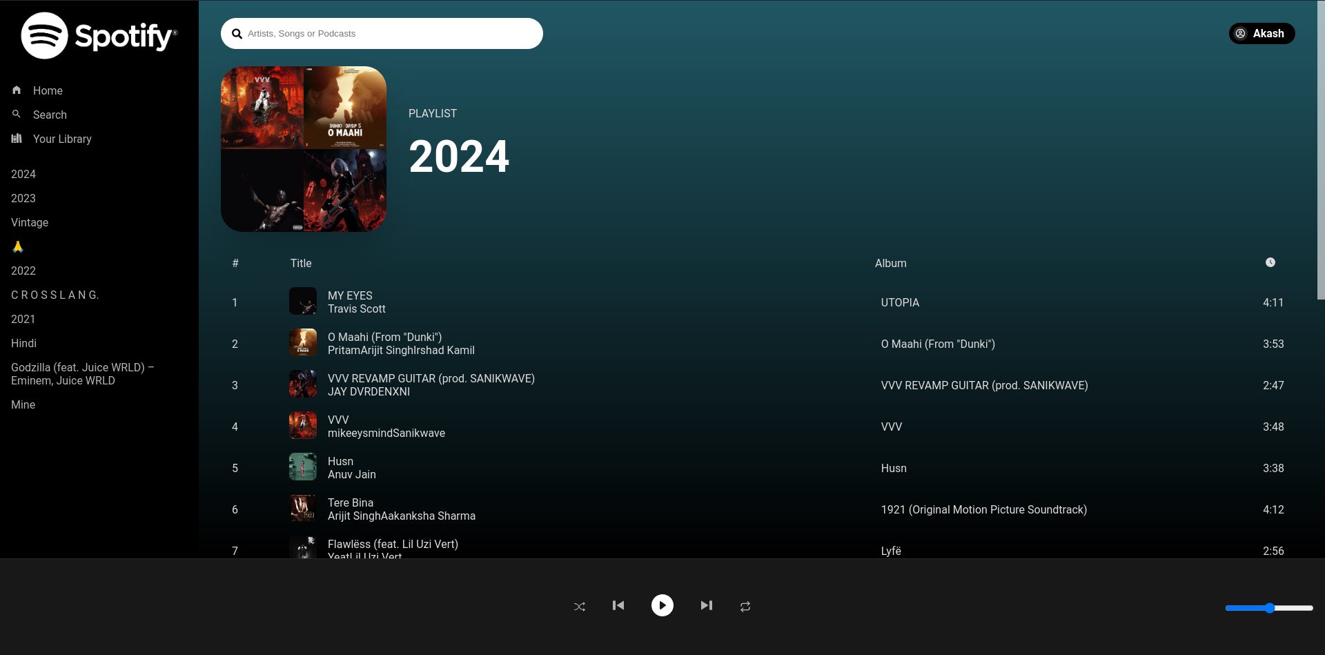 spotify clone website